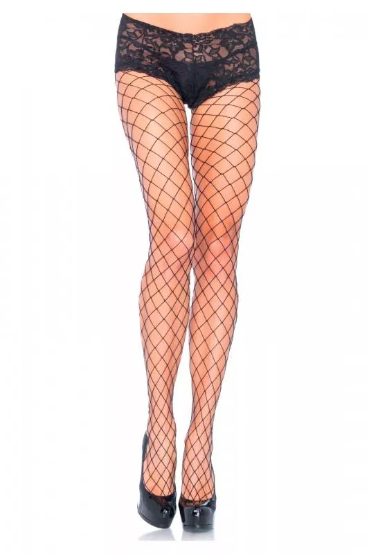 Pantimedias de red de diamantes