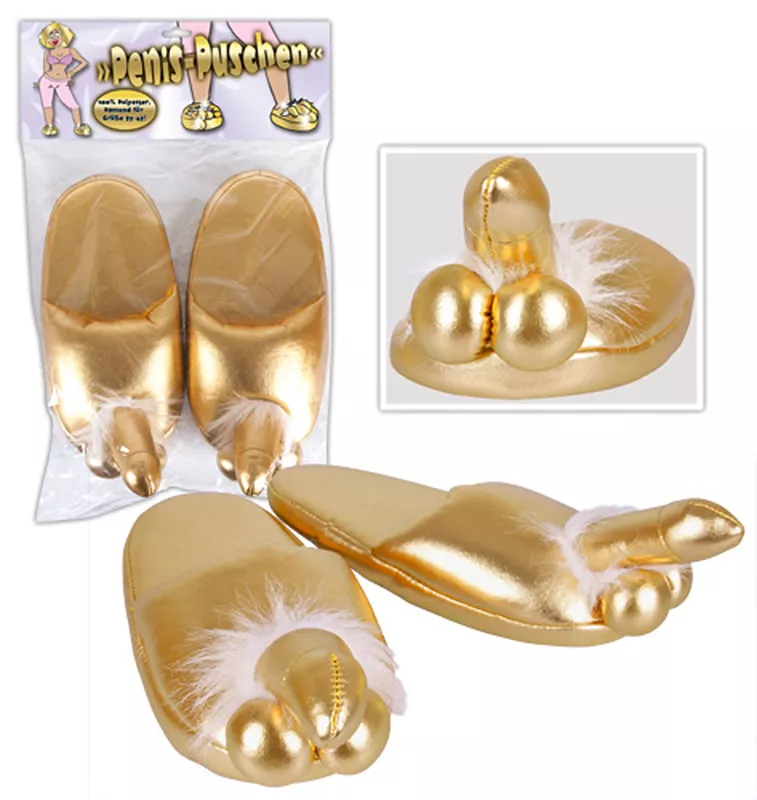 Pantuflas para el pene Dorado