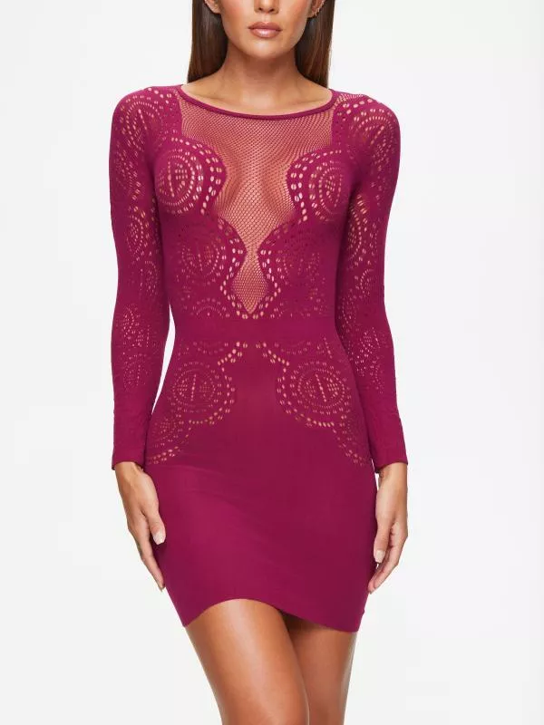 Vestido Ornate - Burdeos