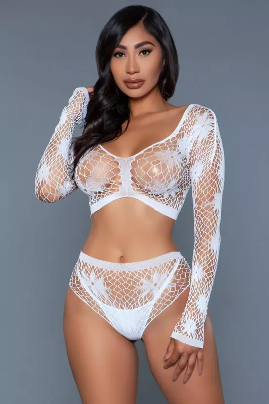 Juego de 2 piezas Floral Delight - Blanco