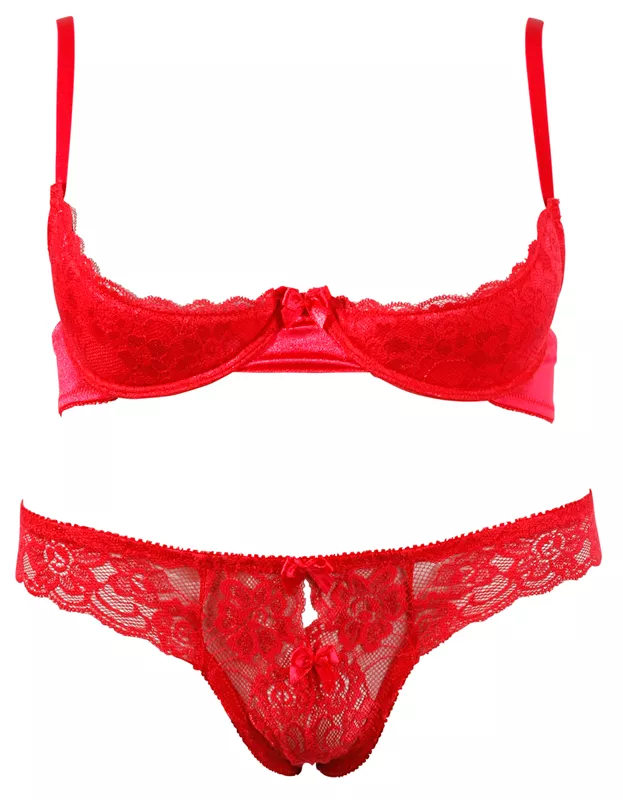 Conjunto De Sujetador Rojo
