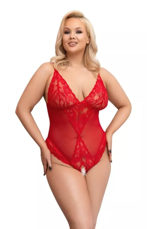 Body con entrepierna abierta - Rojo