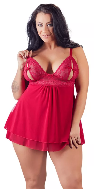 Babydoll con copas medio abiertas