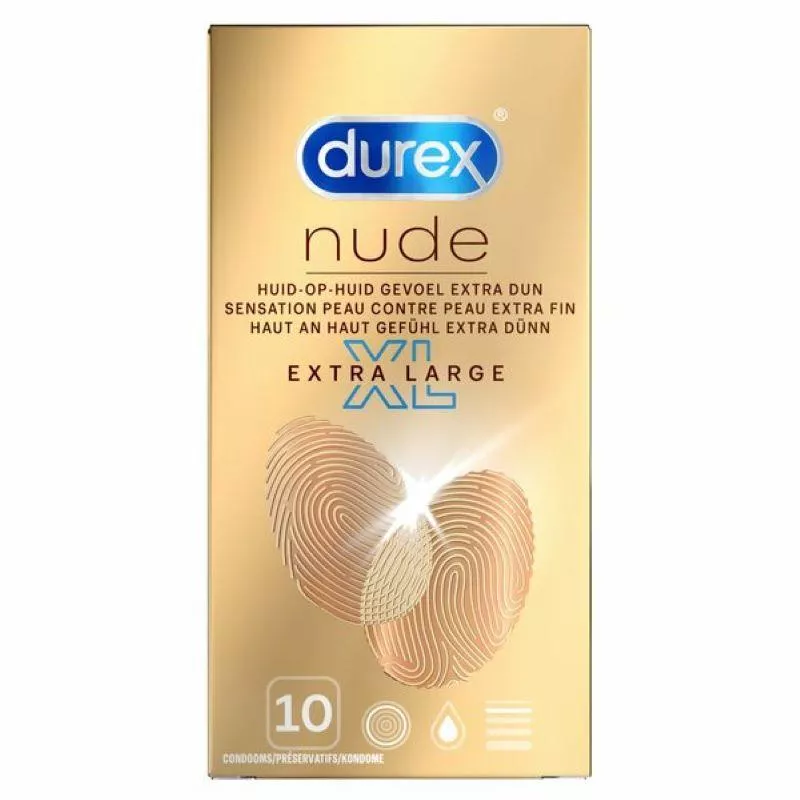 Condones Durex Nude XL - 10 unidades