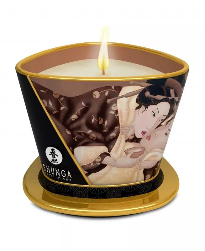 Shunga - Velas para masajes excitante/chocolate intenso