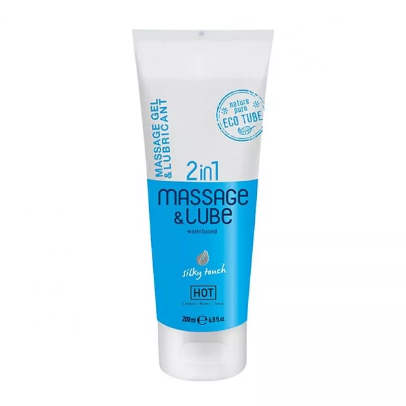 Gel y lubricante para masajes 2 en 1 - Textura sedosa