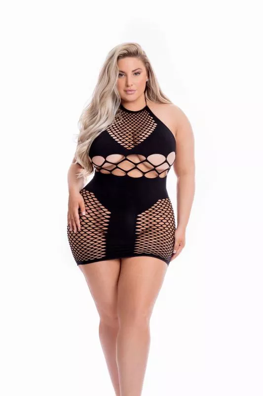 Vestido curvy Girl Gone Bad - Negro