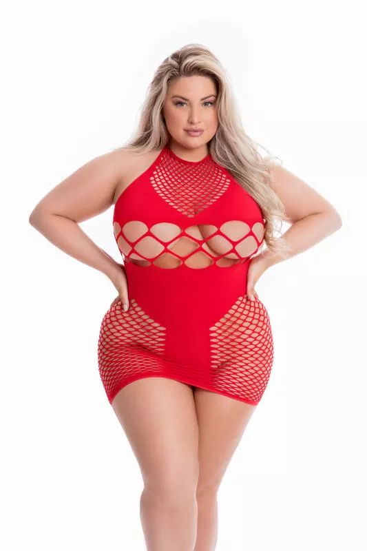 Vestido curvy Girl Gone Bad - Rojo