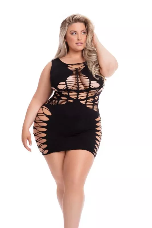 Vestido curvy Dynamite Diva - Negro