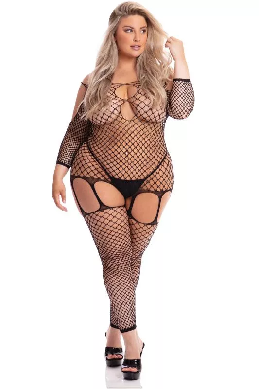 Body de cuerpo entero In my Head Net Curvy - Negro
