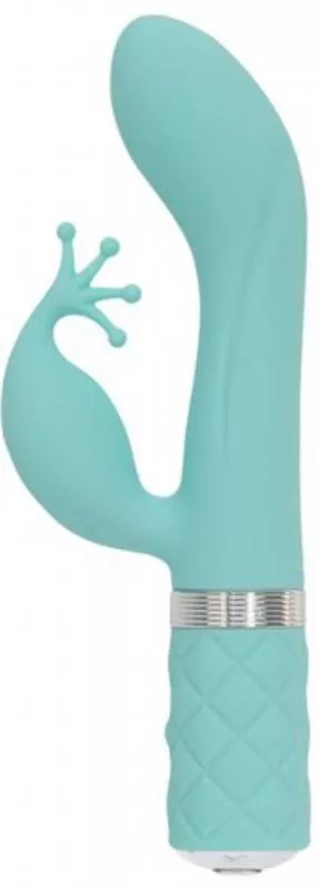 Pillow Talk - Vibrador de punto G y Kinky Rabbit - Turquesa