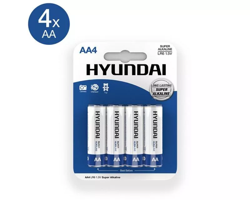 Super Alkalina AA Baterías - 4 pcs