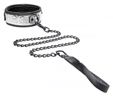Collar Encadenado Con Correa De Platino Con Correa En Oferta Collar Encadenado Con Correa De Platino Con Correa