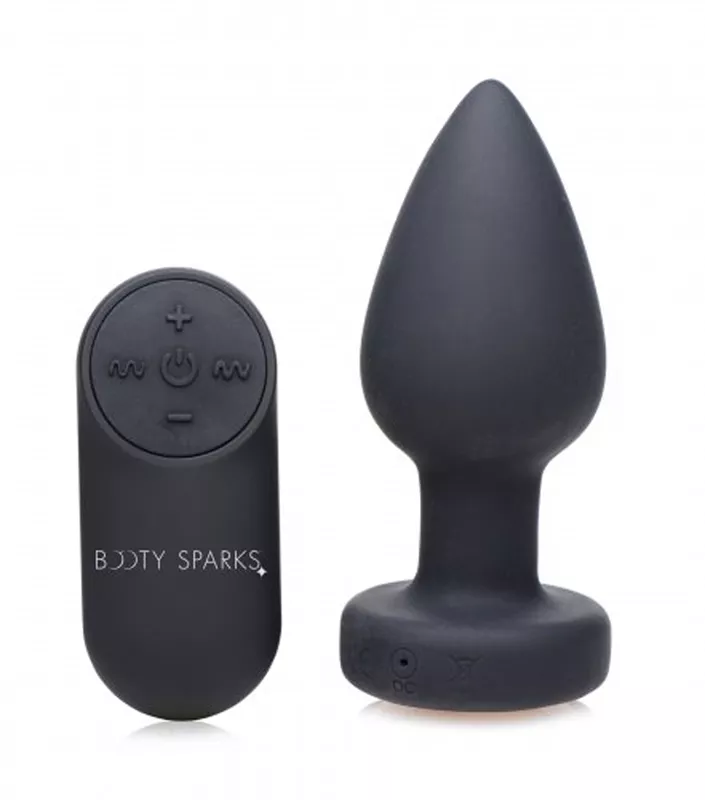 Plug anal con luz LED vibratoria - Mediano