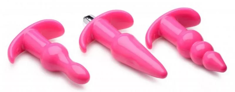 Plug anal Thrill Trio, conjunto de 3 - Rosa