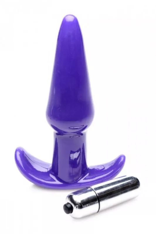 Plug anal vibratorio suave - Morado