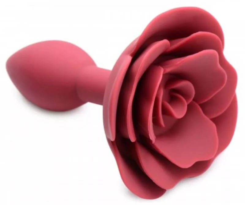 Plug anal de silicona Booty Bloom con forma de rosa