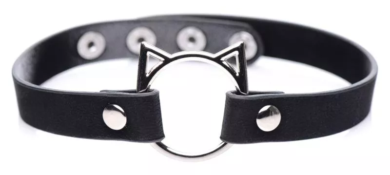 Gargantilla Kinky Kitty Ring Slim - Negro