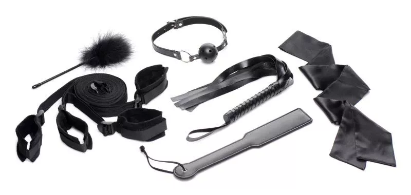 Juego de Bondage de 6 piezas con puños de cama