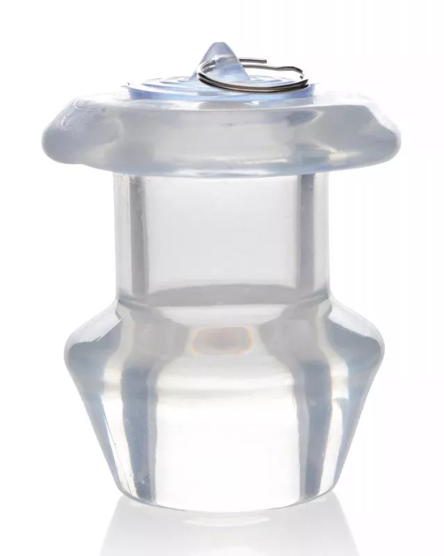 Tapón Anal Hueco Transparente Con Tope - Grande En Oferta Tapón Anal Hueco Transparente Con Tope - Grande