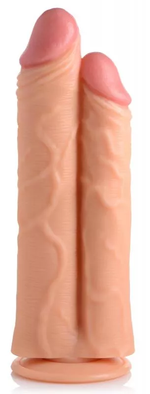 Consolador doble Double Stuffer Dildo 25 cm - Beige