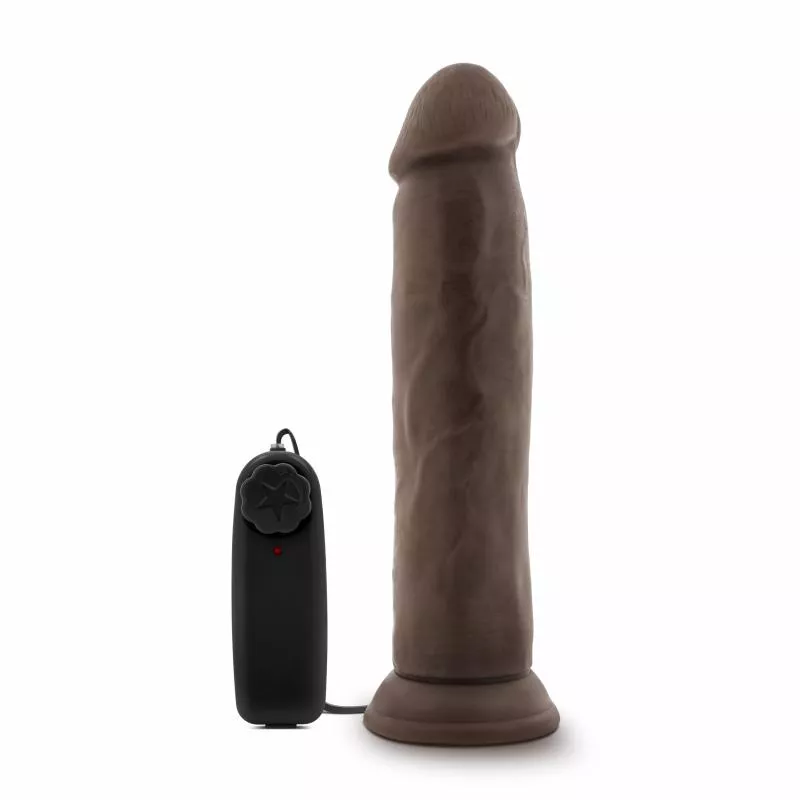 Dr. Skin - Vibrador con ventosa Dr. Throb 9,5 pulgadas - Chocolate