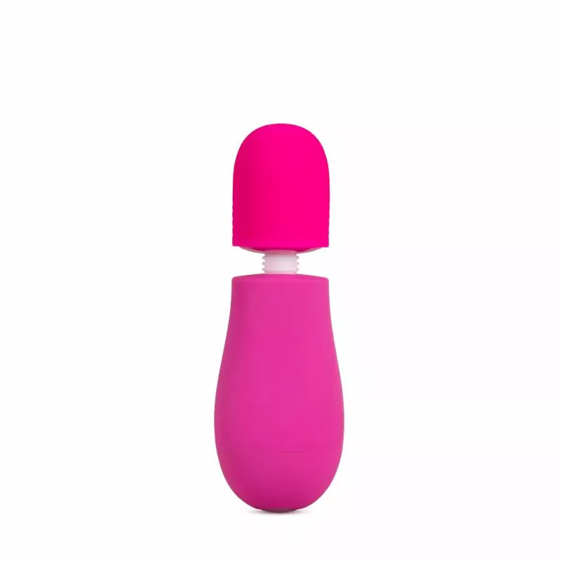 Rose - Vibrador de varita Petite con accesorios - Rosa