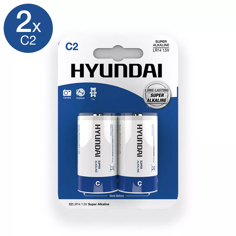 Baterías Super Alkaline C - 2 piezas