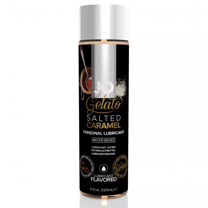 System JO - Lubricante a base de agua Gelato con sabor a caramelo salado -120 ml