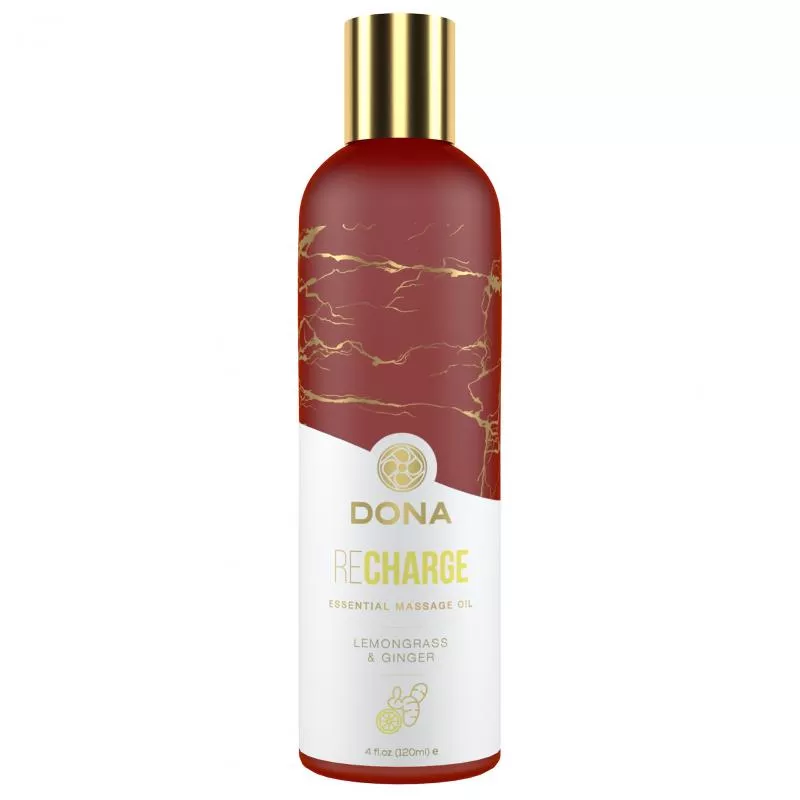 Dona - Aceite esencial vegano para masajes de citronela y jengibre Recharge