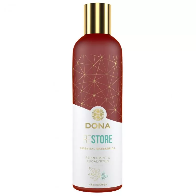 Dona - Aceite esencial vegano para masajes de menta y eucalipto
