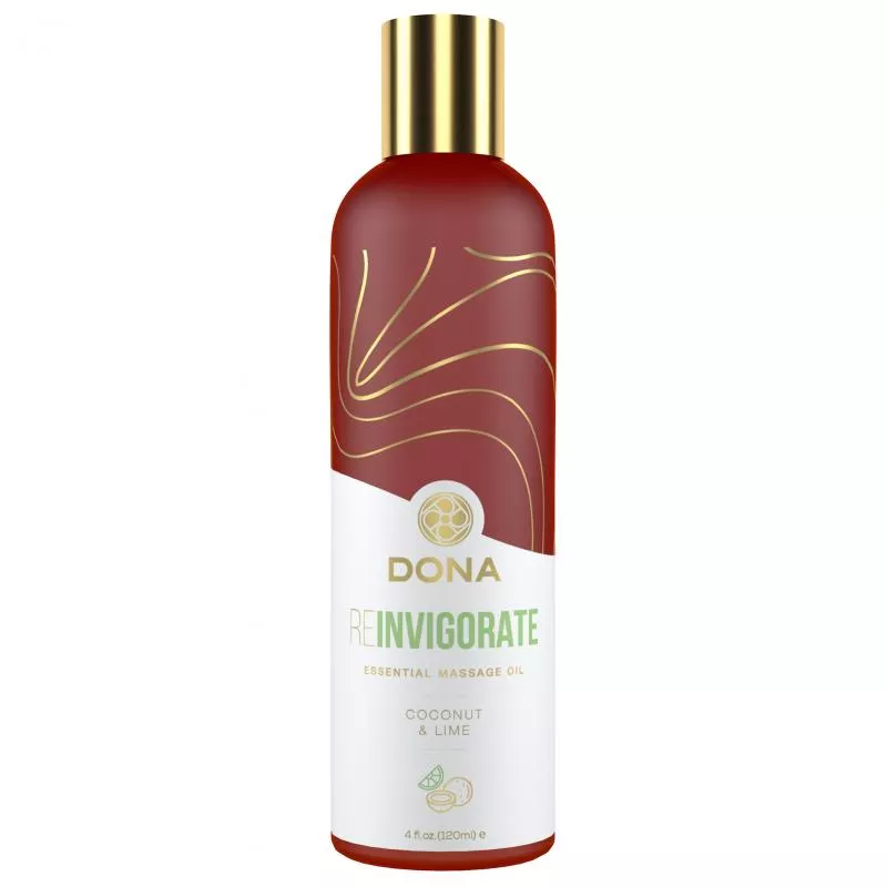 Dona - Aceite esencial vegano para masajes de coco y lima Reinvigorate