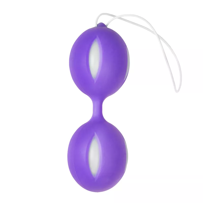 Wiggle Duo Kegel Ball - Púrpura / Blanco