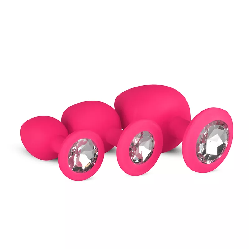 Plug Anales De Silicona Con Diamante - Rosa En Oferta Plug Anales De Silicona Con Diamante - Rosa
