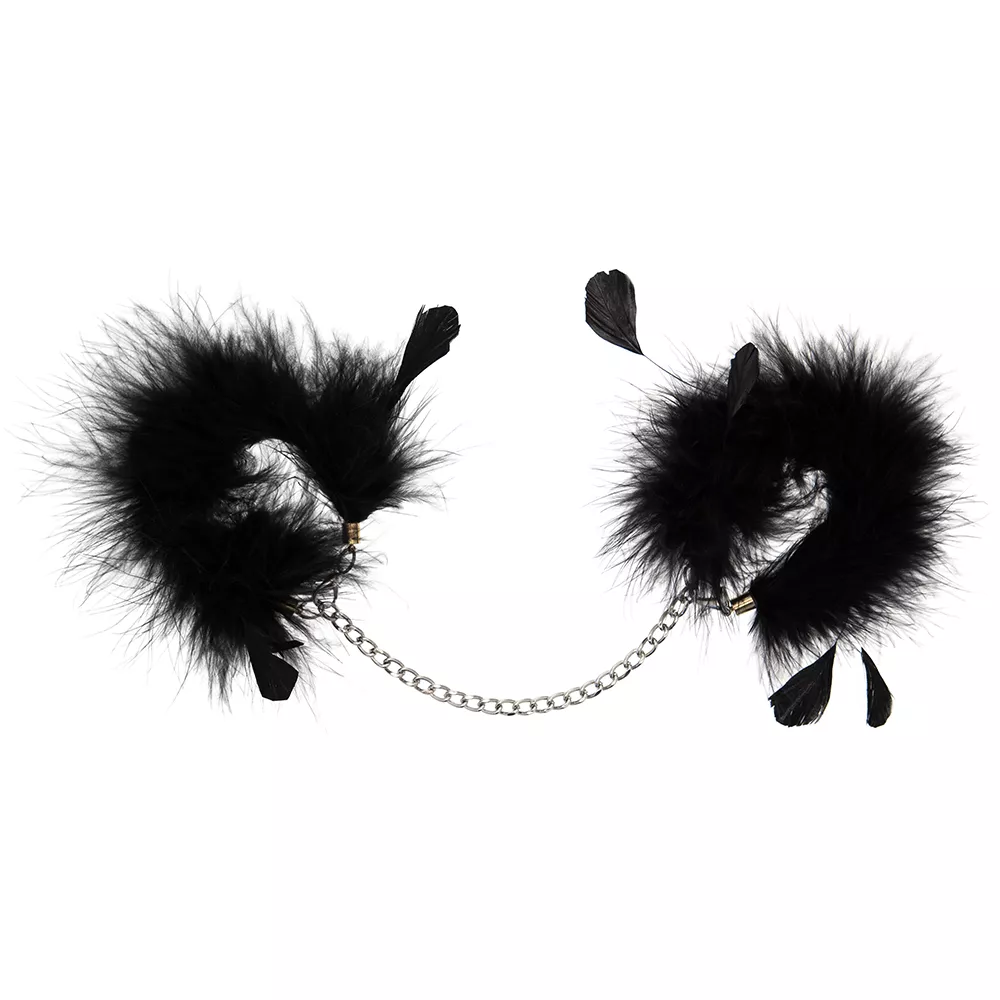Esposas pluma Malú Negro barato