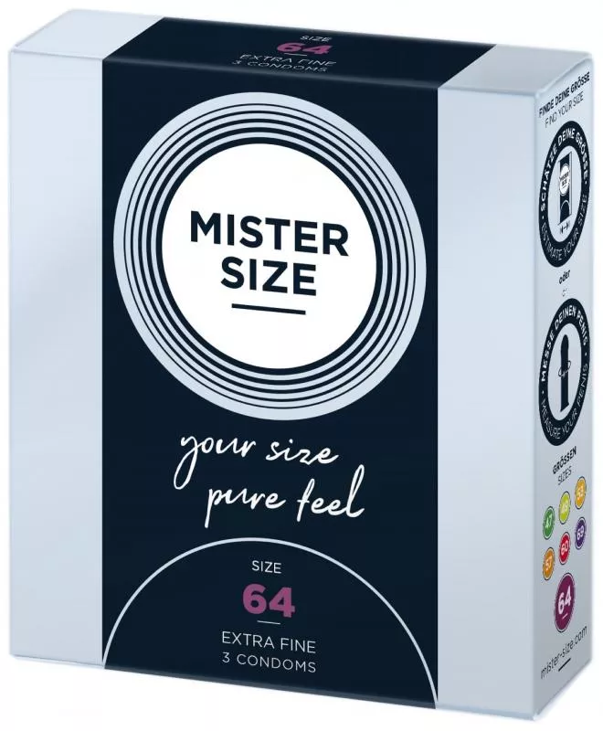 MISTER.SIZE Preservativos de 64 mm 3 unidades