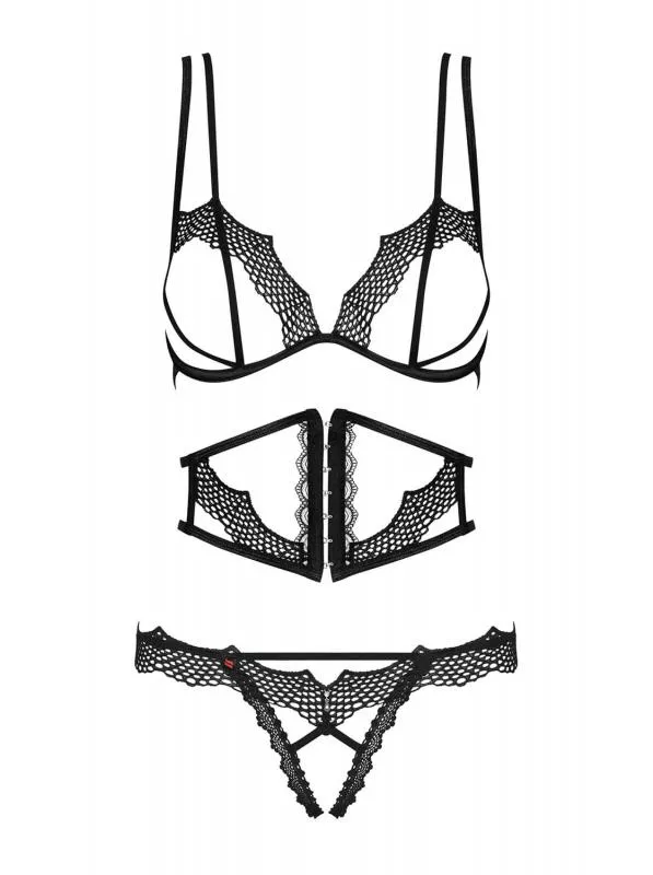 Conjunto De Sujetador De 3 Piezas Bravelle - Negro En Oferta Conjunto De Sujetador De 3 Piezas Bravelle - Negro