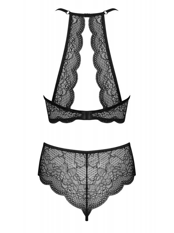 Conjunto de sujetador de copa abierta de 2 piezas y perlas Pearlove