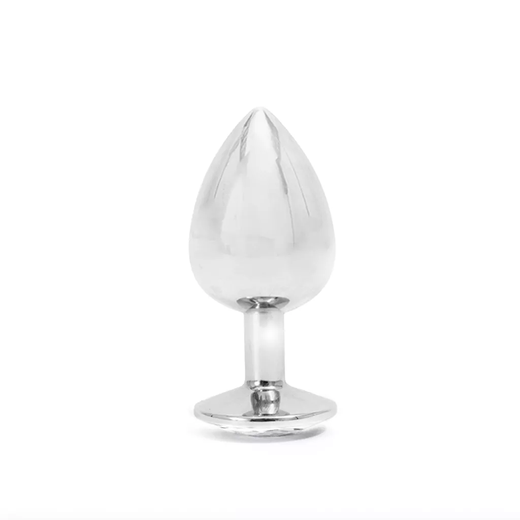 Plug anal Pum Metal Blanco barato