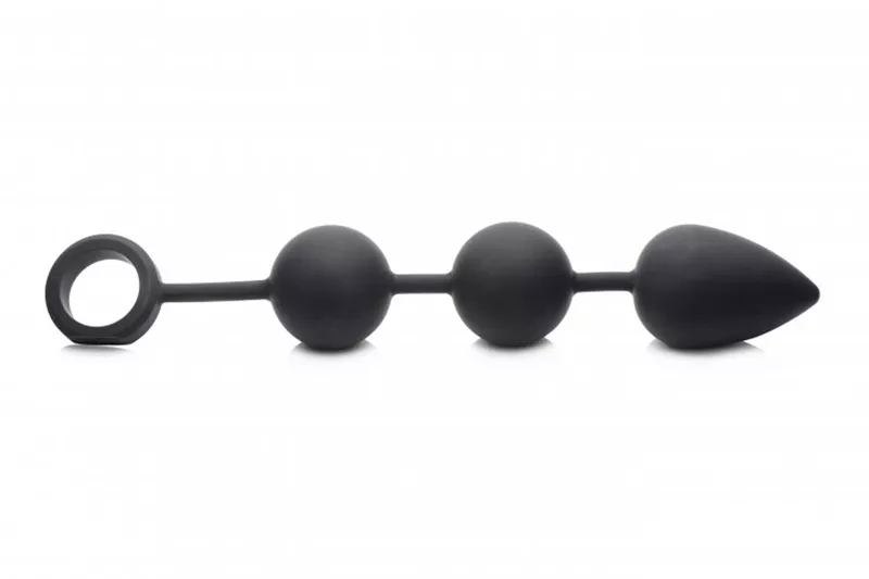 Enchufe de bola anal con silicona grande