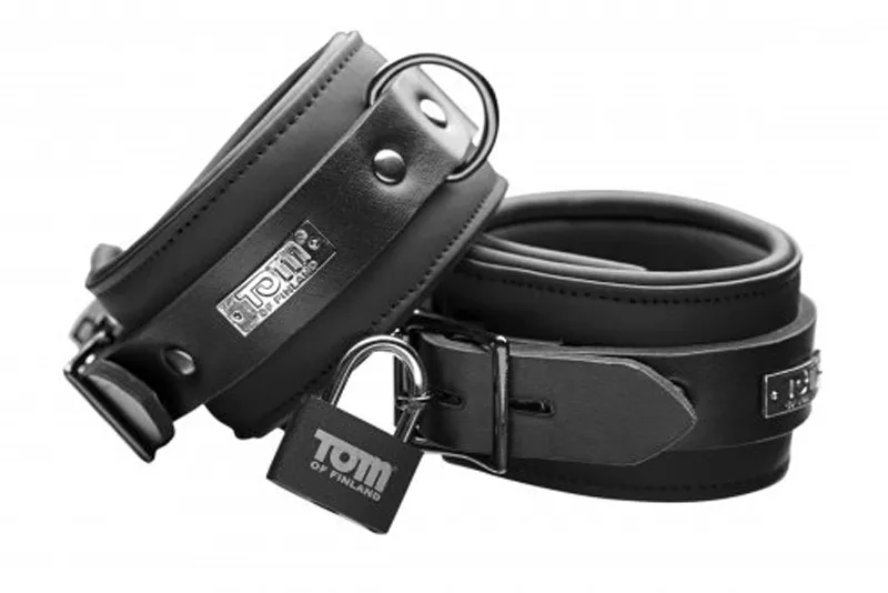 Tom of Finland Tobilleras de neopreno con cerraduras