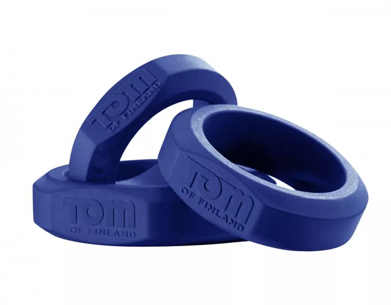 Juego de 3 anillos de silicona para pene de Tom of Finland