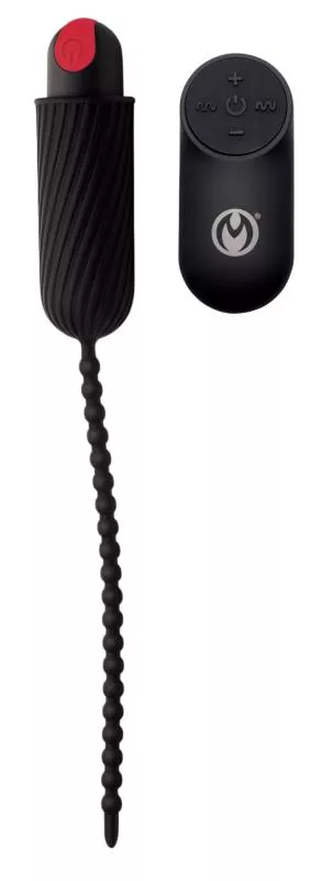 Dilatador recargable Dark Chain con mando a distancia - Negro