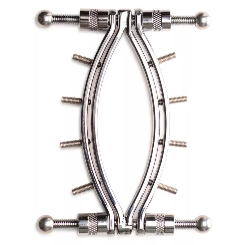 Abrazadera para vagina Spread 'Em Poker con tornillos de presión ajustables