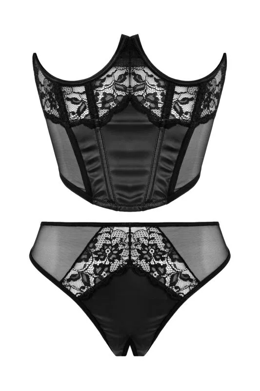 Medio corsé y tanga tiara