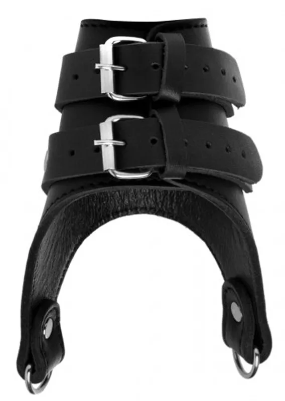 Strict Leather - Ensanchador de testículos de cuero doble
