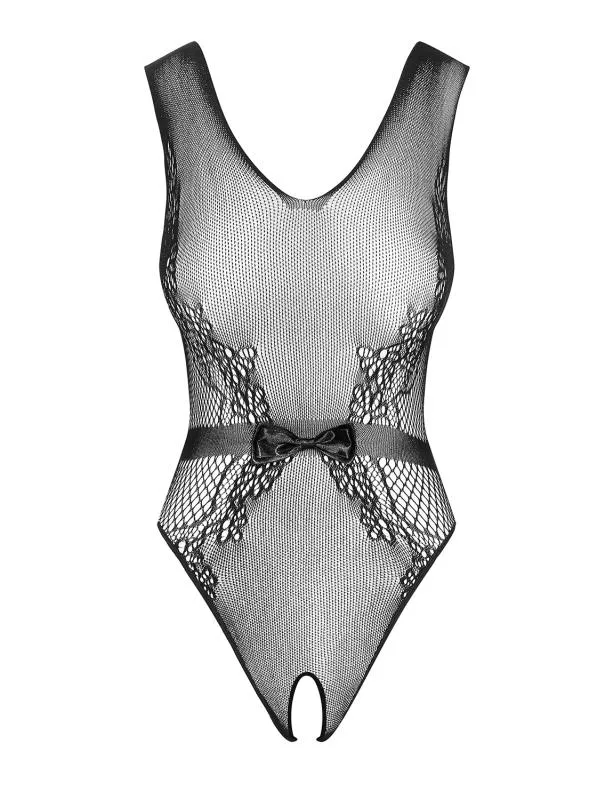 Body con entrepierna abierta - Negro