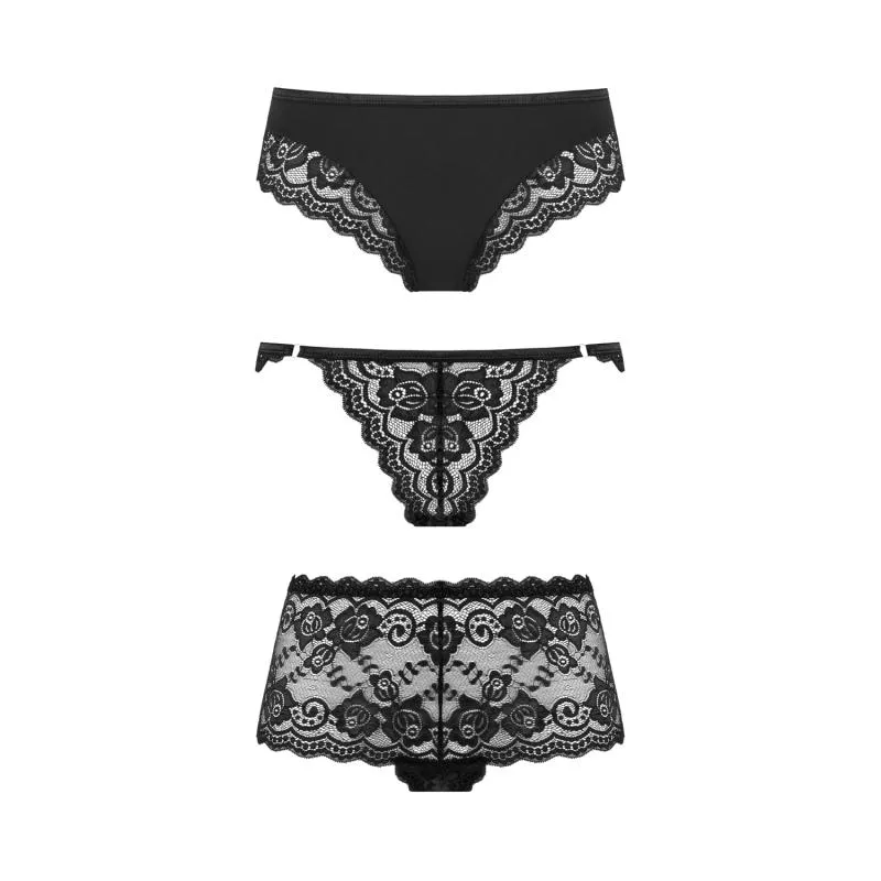 Underneath - Conjunto Eden de 3 bragas - Negro