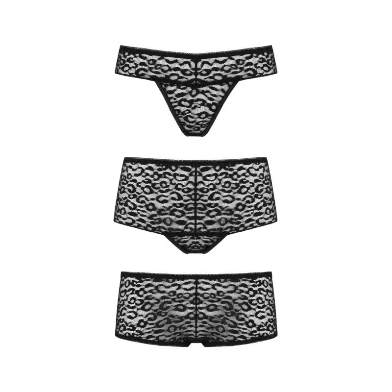 Underneath - Conjunto Lexi de 3 bragas - Negro