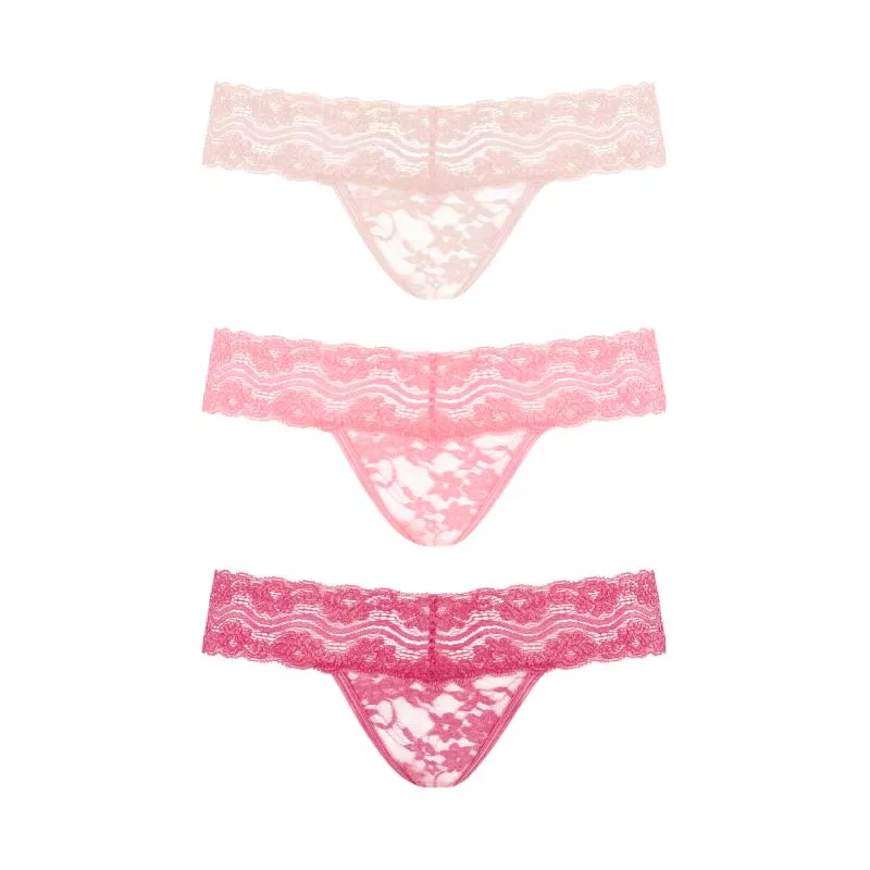 Underneath - Conjunto Rose de 3 tangas - Rosa